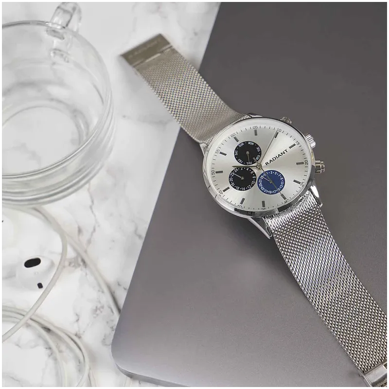Reloj Hombre Makers Mesh Azul/Plateado