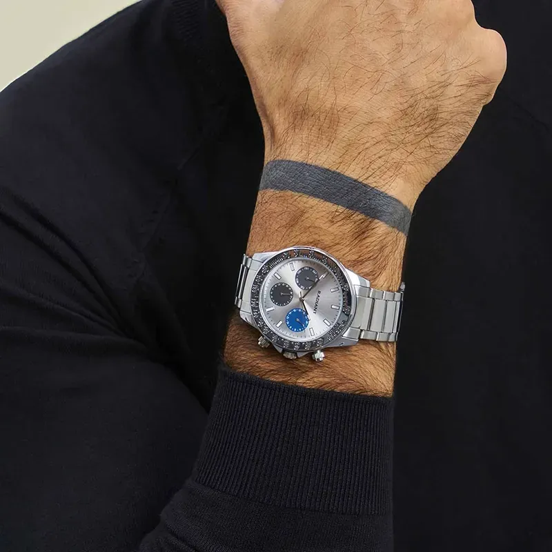 Reloj Hombre Rope Plateado