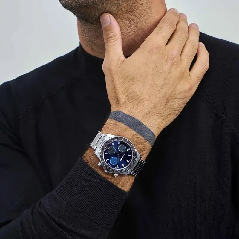Reloj Hombre Rope Azul/Plateado