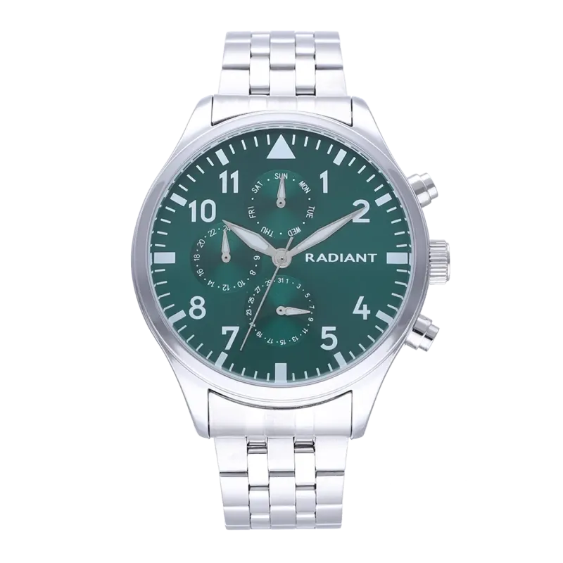 Reloj Hombre Caiman Verde/Plateado