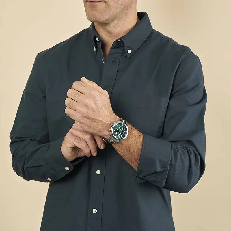 Reloj Hombre Caiman Verde/Plateado