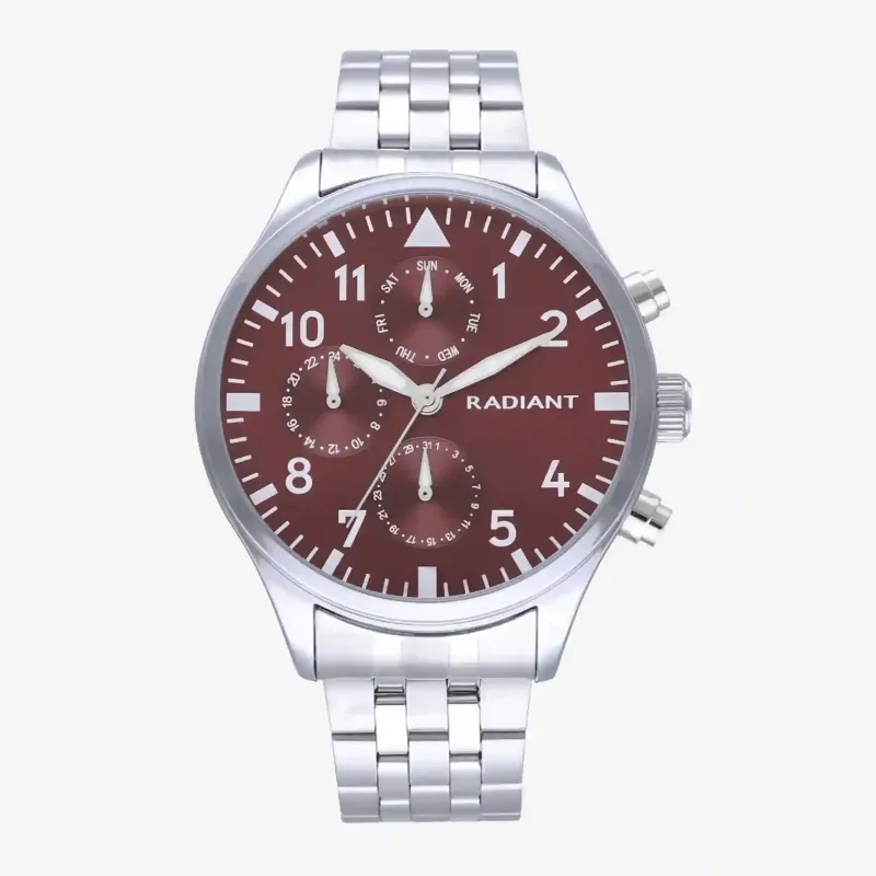 Reloj Hombre Caiman Granate/Plateado