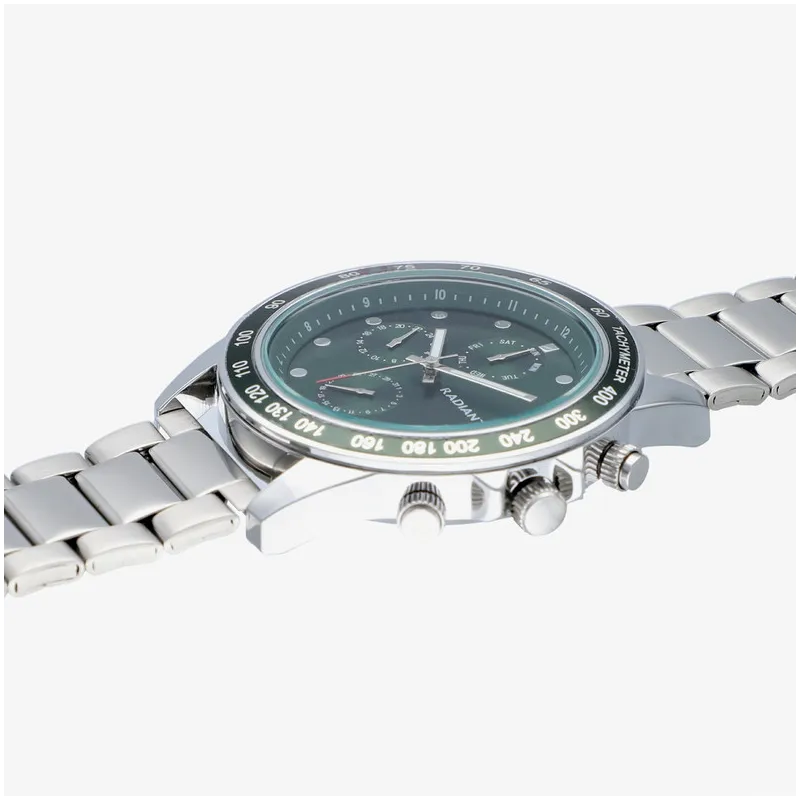 Reloj Hombre Canarias Verde Plateado