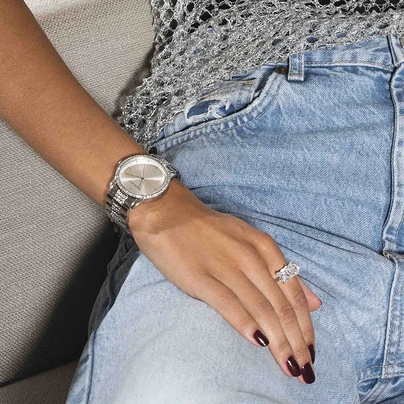 Reloj Mujer Thelma Plata Plata Brazalete, Acero, Plateado Radiant