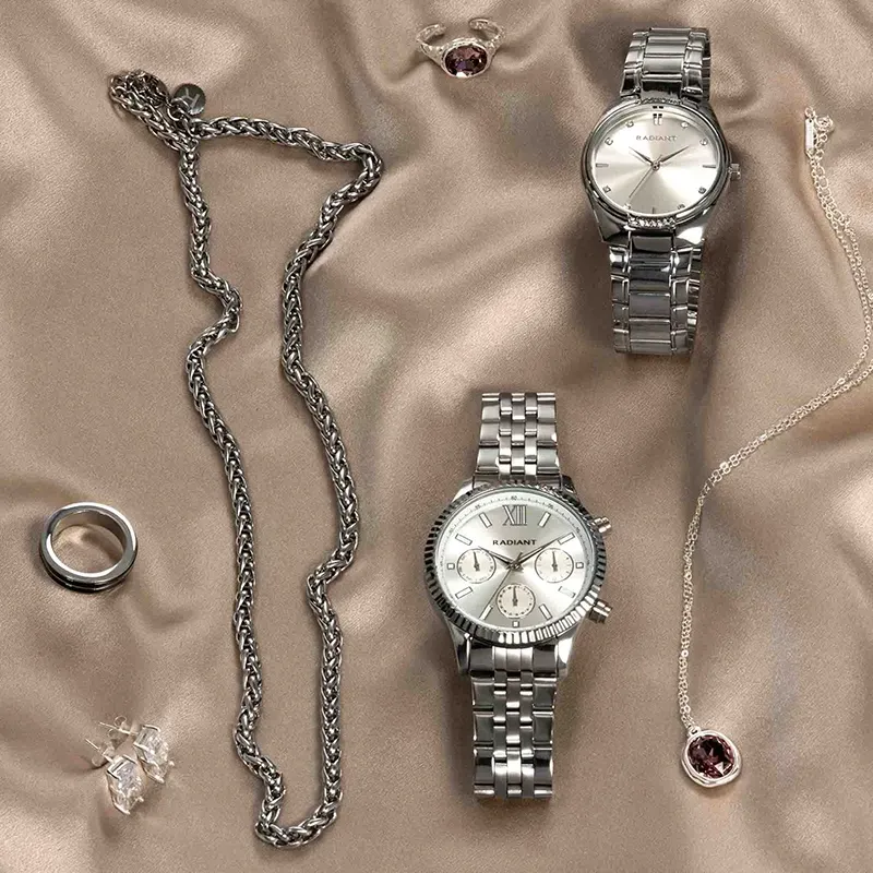 Reloj Mujer Tais 36MM Plata Plata Brazalete, Acero, Plateado Radiant