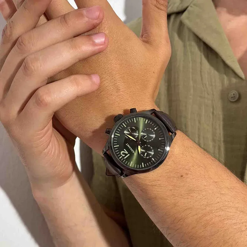 Radiant Team Reloj de Hombre Correa Piel Sintética en Marrón