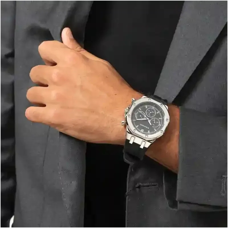 Reloj Hombre Jack Negro/Correa Silicona