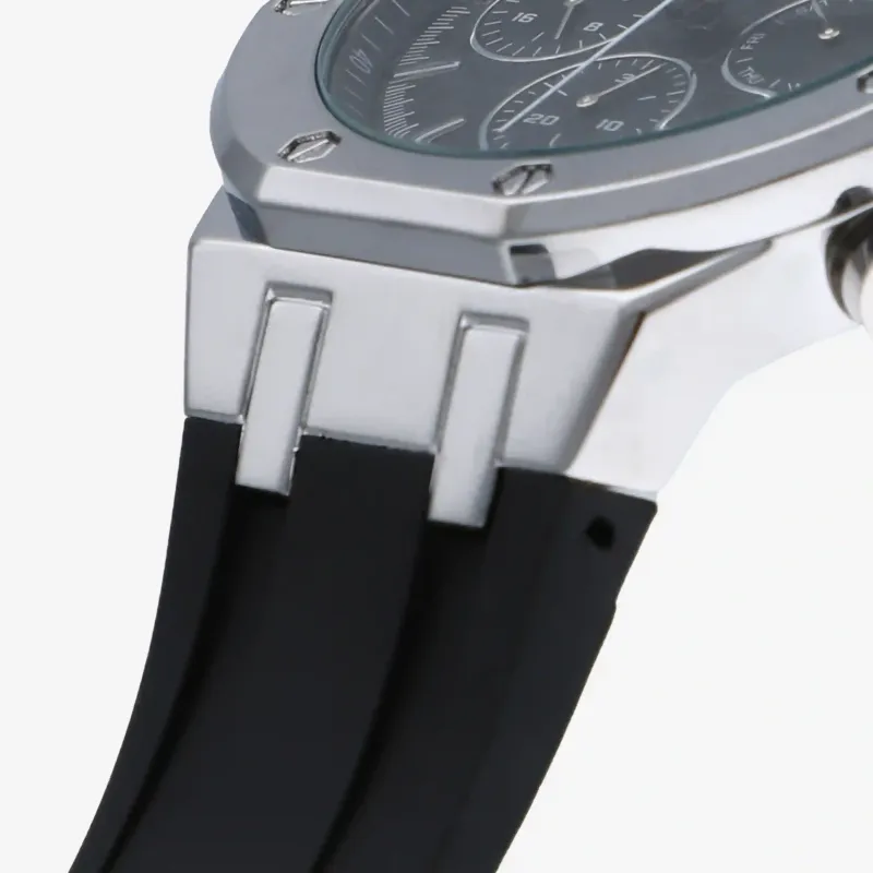 Reloj Hombre Jack Negro/Correa Silicona