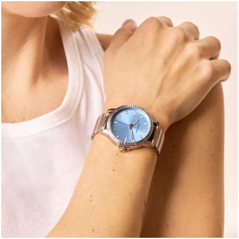 Reloj Mujer Ornella Azul Plateado