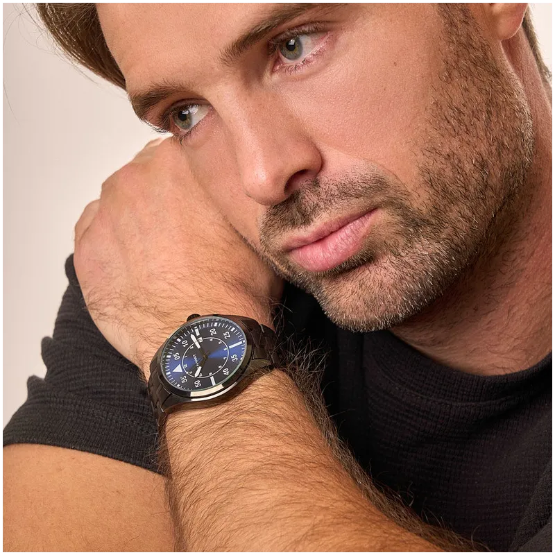 Reloj Hombre Cary Azul Negro