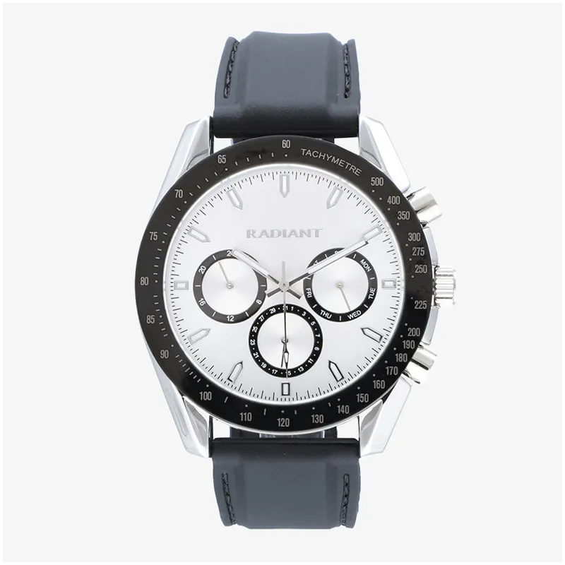Reloj Hombre Marlon Plateado Silicona