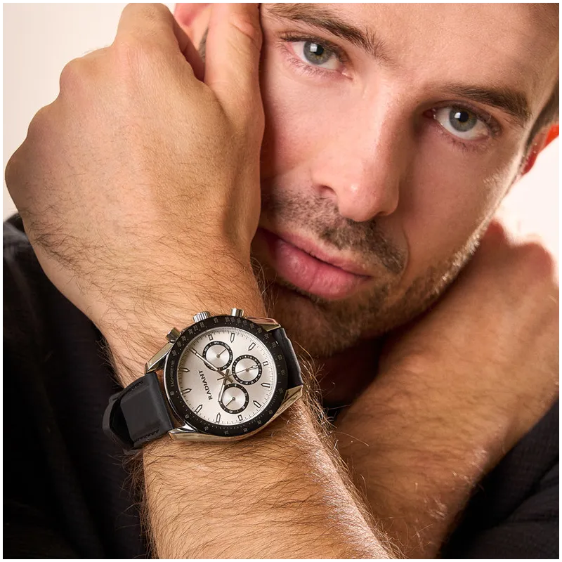 Reloj Hombre Marlon Plateado Silicona