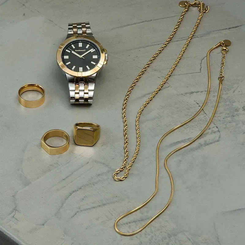 Anillo Sello Slim Oro T26 SHINE & MATT Hombre RADIANT Joyas