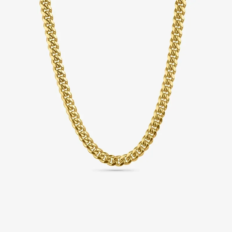 Collar Hombre Musculitos Eslabón en Oro