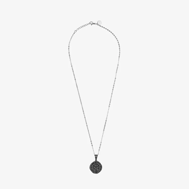 Collar Hombre Strong Moneda Plateado | Radiant
