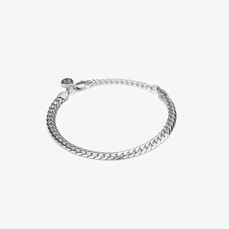Brazalete Hombre Flat Padlock Plateado | Radiant