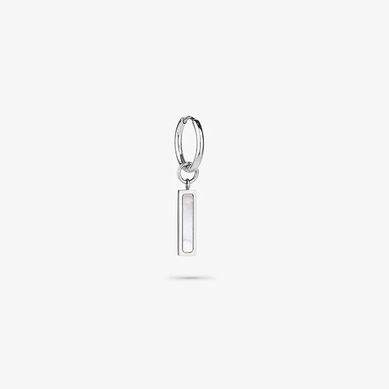 Pendiente Hombre Strong MOP Plateado | Radiant
