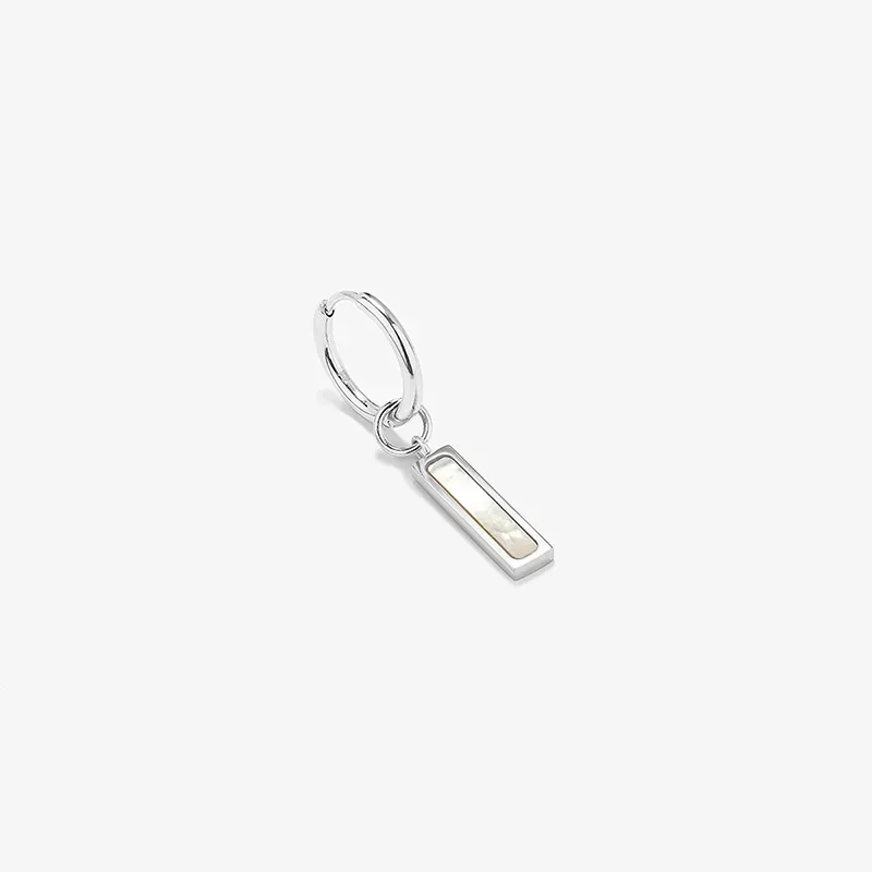 Pendiente Hombre Strong MOP Plateado | Radiant