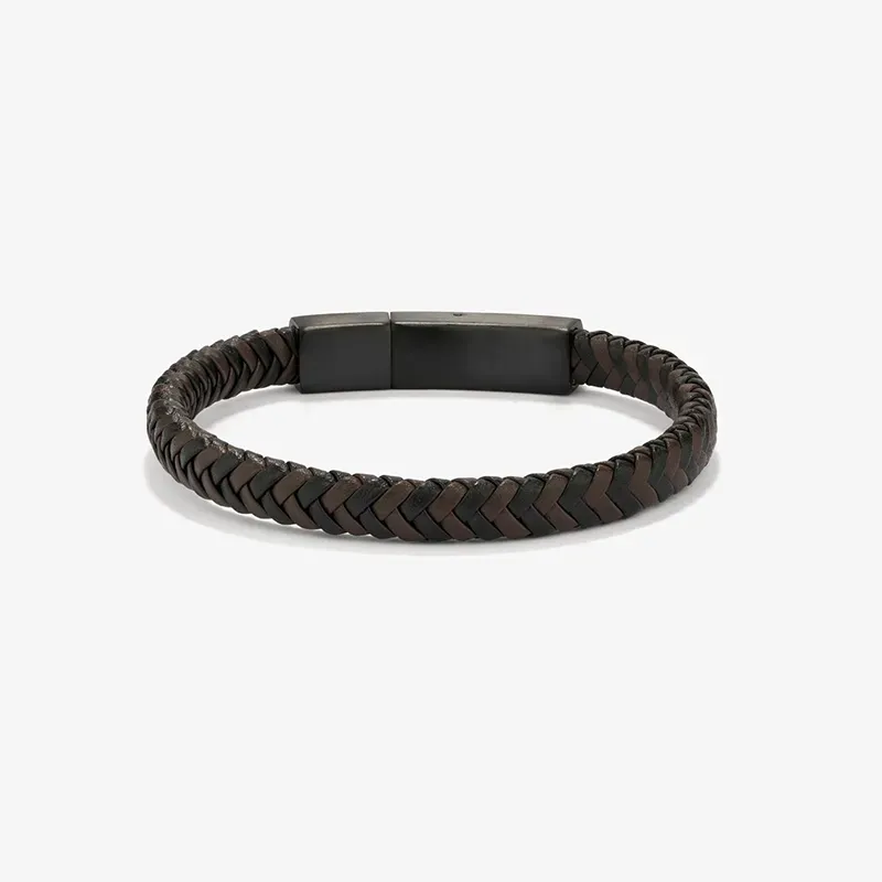 Pulsera Hombre Espiga Marrón | Elegancia y Versatilidad