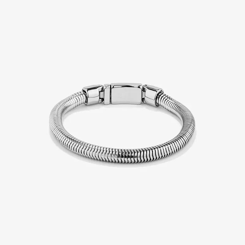 Pulsera Hombre Vibrance Snake Plata | Diseño Elegante y Atemporal