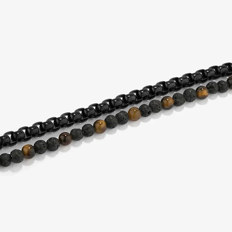 Pulsera Hombre Bali Beads Negro | Estilo Elegante y Funcional