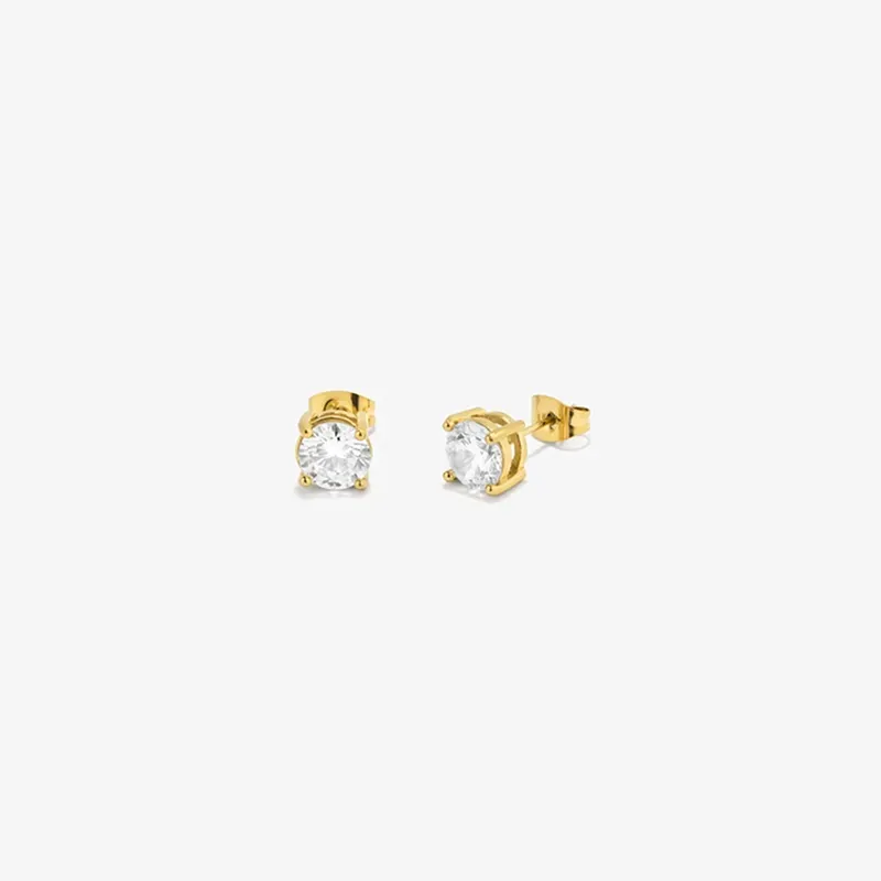 Pendientes Hombre Atlante Diamond Oro | Elegancia Brillante