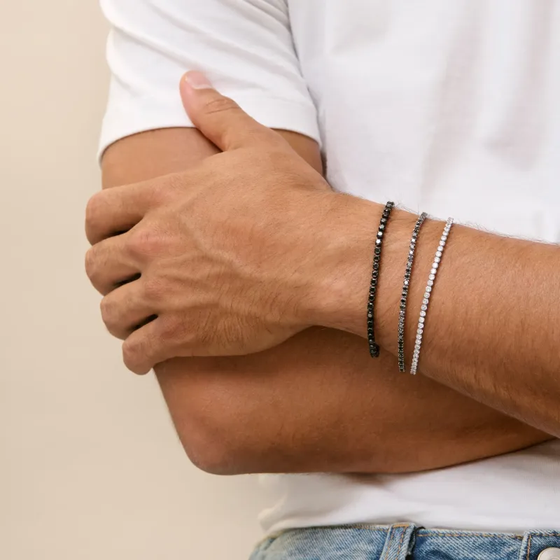 Pulsera Hombre Code Cristales Bicolor