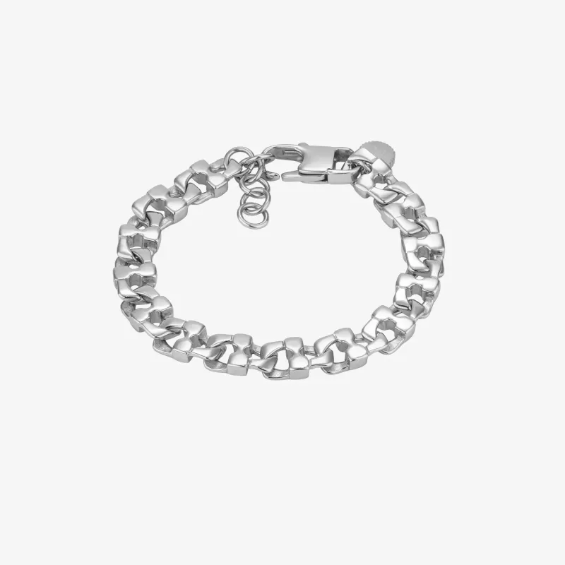 Pulsera Hombre Code Twist Plateado