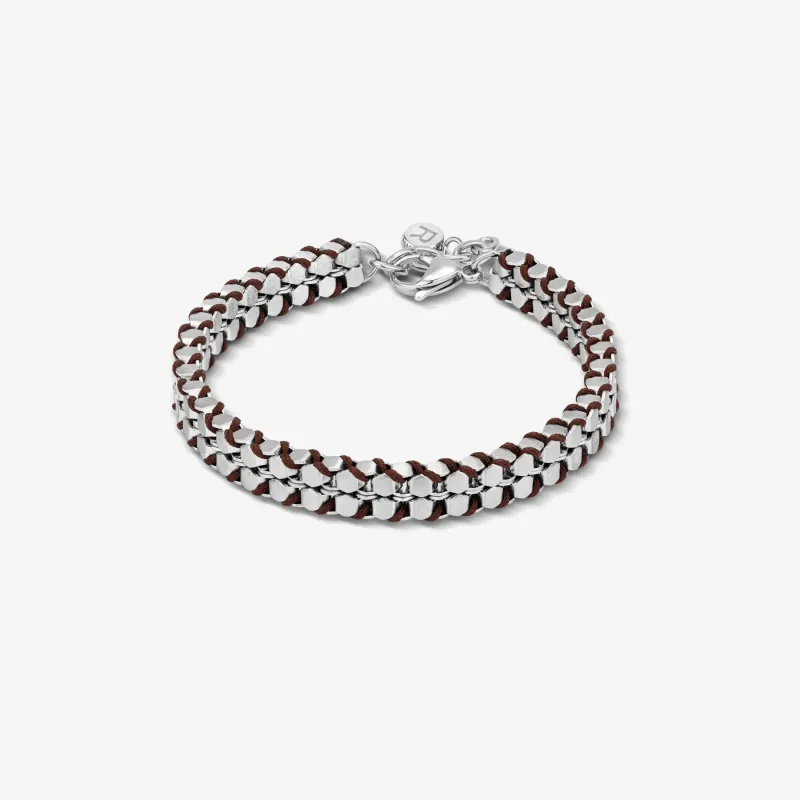 Pulsera Hombre Shadow Link Marrón | Radiant