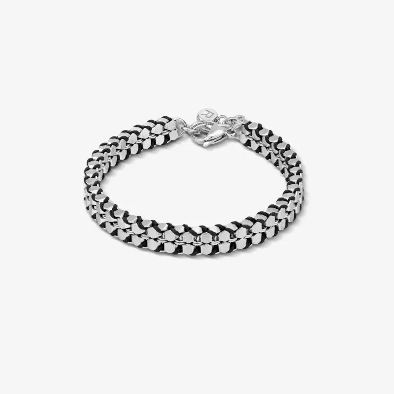 Pulsera Hombre Shadow Link Negra | Radiant