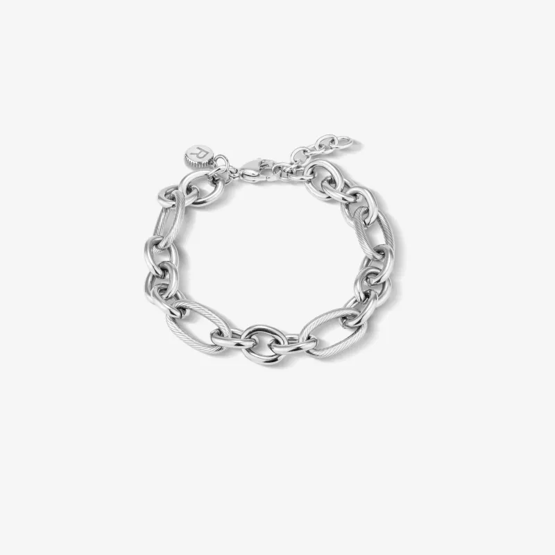 Pulsera Hombre Route Plateada | Radiant