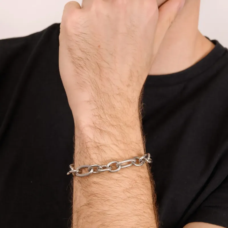 Pulsera Hombre Route Plateada | Radiant