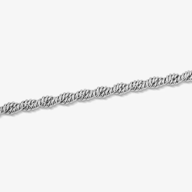 Pulsera Hombre Riviera Trenzada Plateada | Radiant