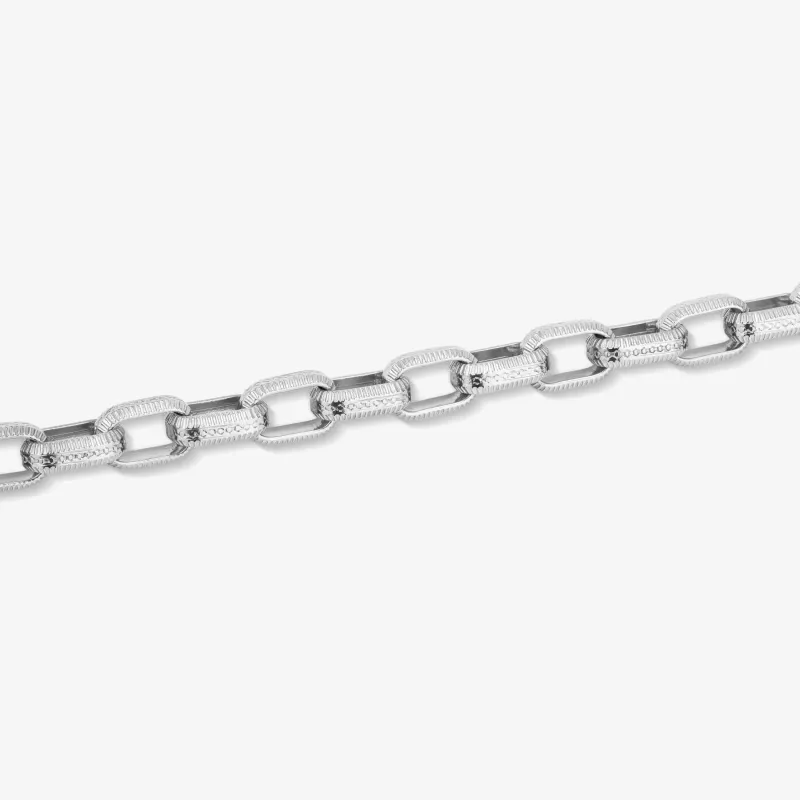 Pulsera Hombre Route Fina Plateada | Radiant