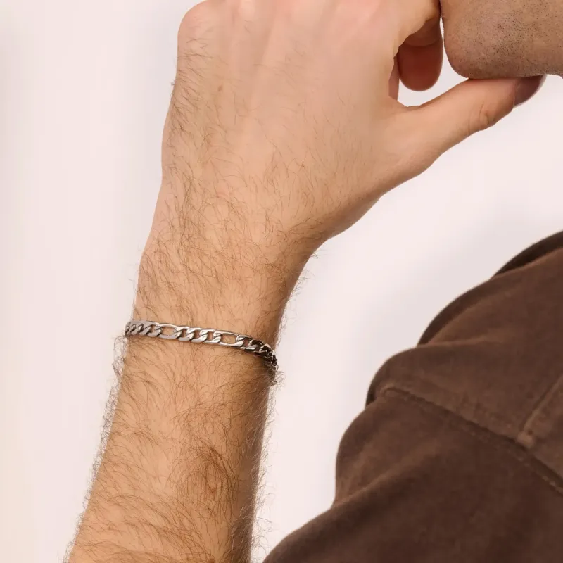 Pulsera Hombre Route Bloques Plateada | Radiant