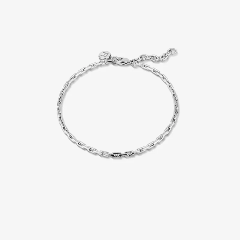 Pulsera Hombre Riviera Fina Plateada | Radiant