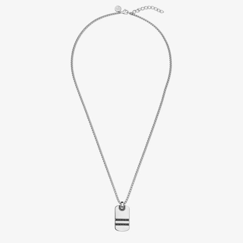 Collar Hombre Creed Cruz Plateada | Radiant