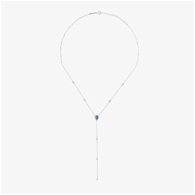 Collar Largo de Plata Circonitas colección CROWN Radiant