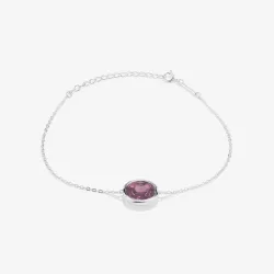 Pulsera de Plata Cristal Lila colección TEXTURES Radiant