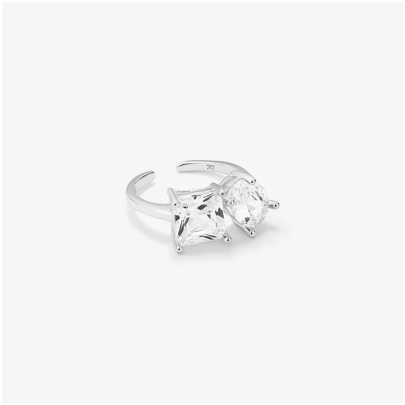 Anillo de Plata Cristal Blanco colección THE 21TH CENTURY Radiant