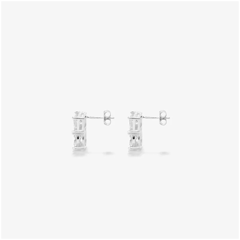Pendientes de Plata Cristal Blanco colección THE 21TH CENTURY Radiant