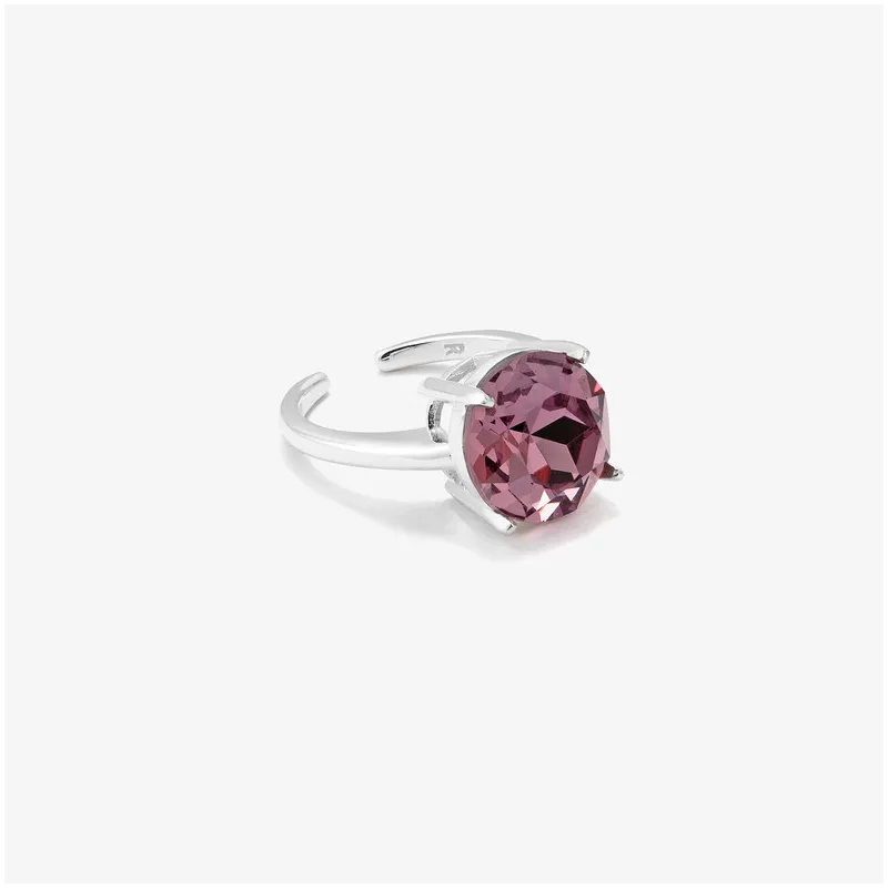 Anillo de Plata Cristal Lila colección FIRST CLASS Radiant