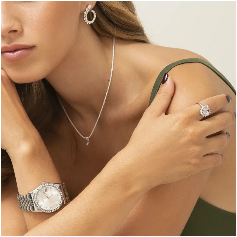 Anillo de Plata Cristal Blanco colección FIRST CLASS Radiant