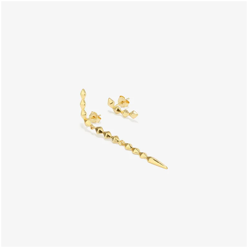 Pendientes Asimétricos de Oro de la colección PUNK de Radiant