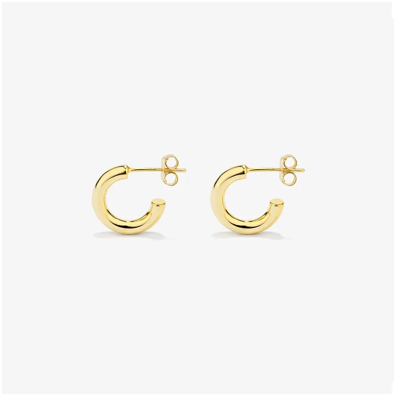 Pendientes de aro de oro Radiant
