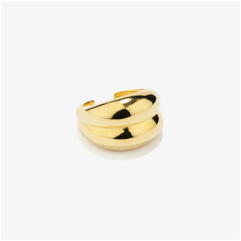 Anillo de formas en volumen de oro Radiant