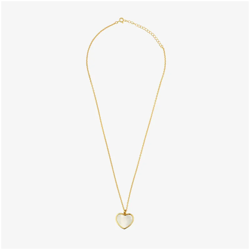 Collar Colgante Corazón Oro Madreperla