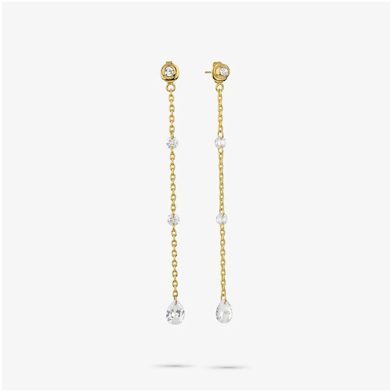 Pendientes Mujer Myfair Drop Dorados | Diseño Colgante Elegante