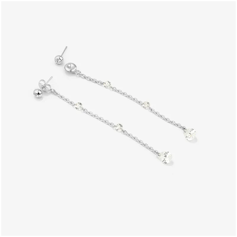 Pendientes Mujer Myfair Drop Plateados | Diseño Colgante Sofisticado