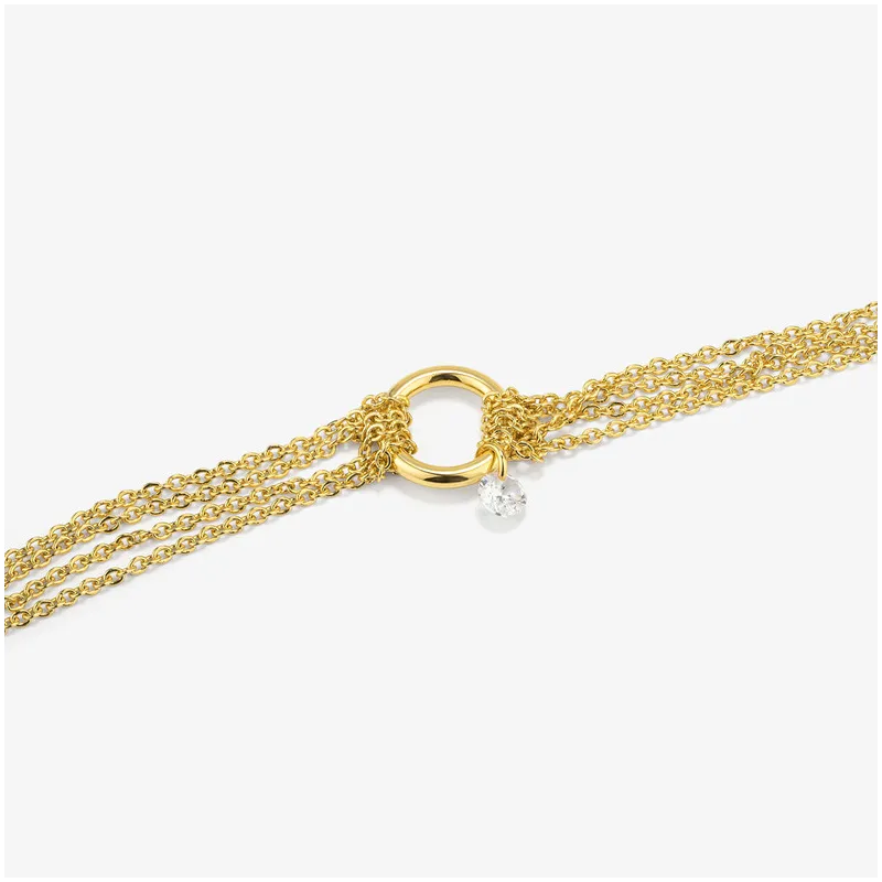 Pulsera Mujer Myfair Loop Dorada | Diseño Moderno en Eslabones Dorados
